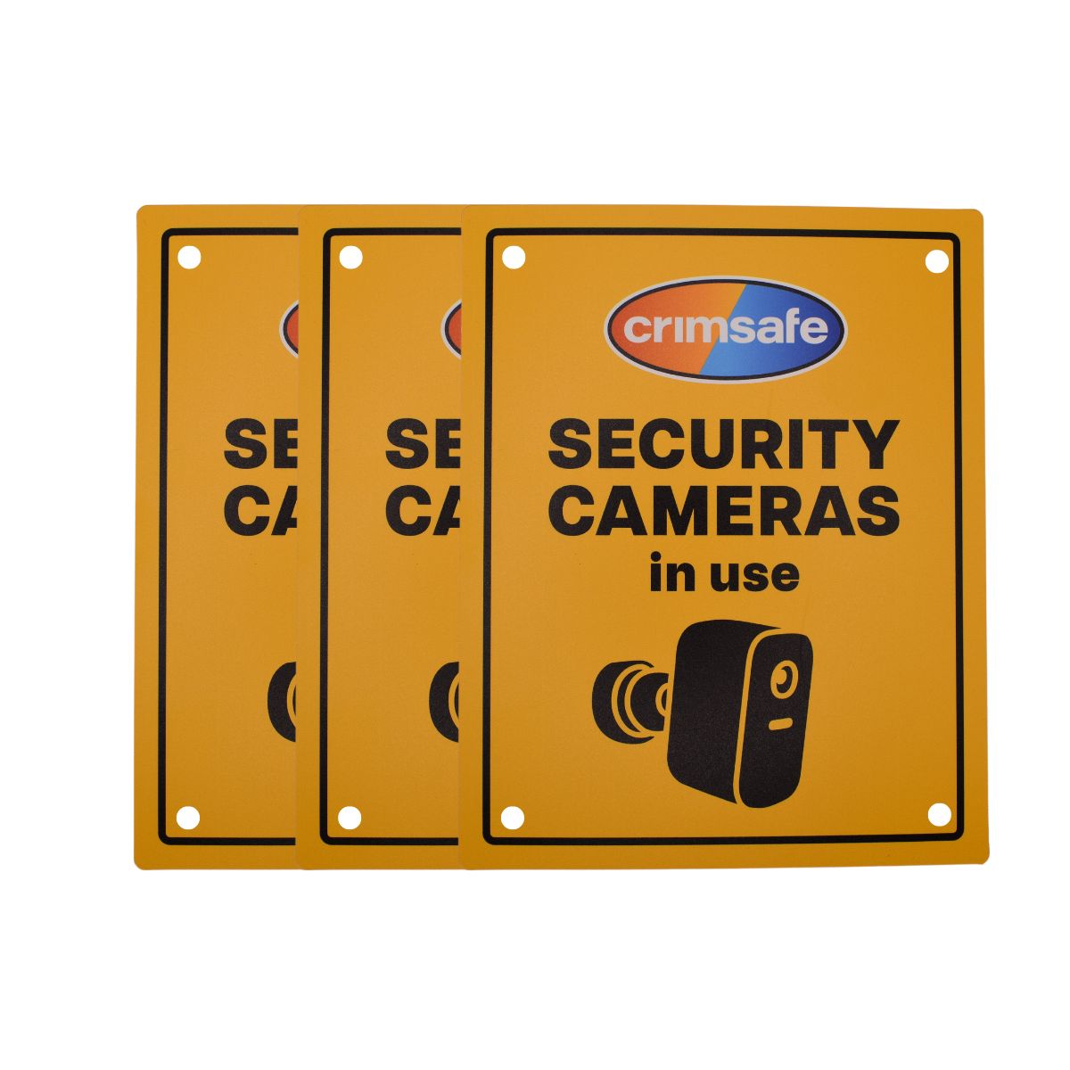 Security Cameras in Use Sign - 200x250 - Bundle of 3