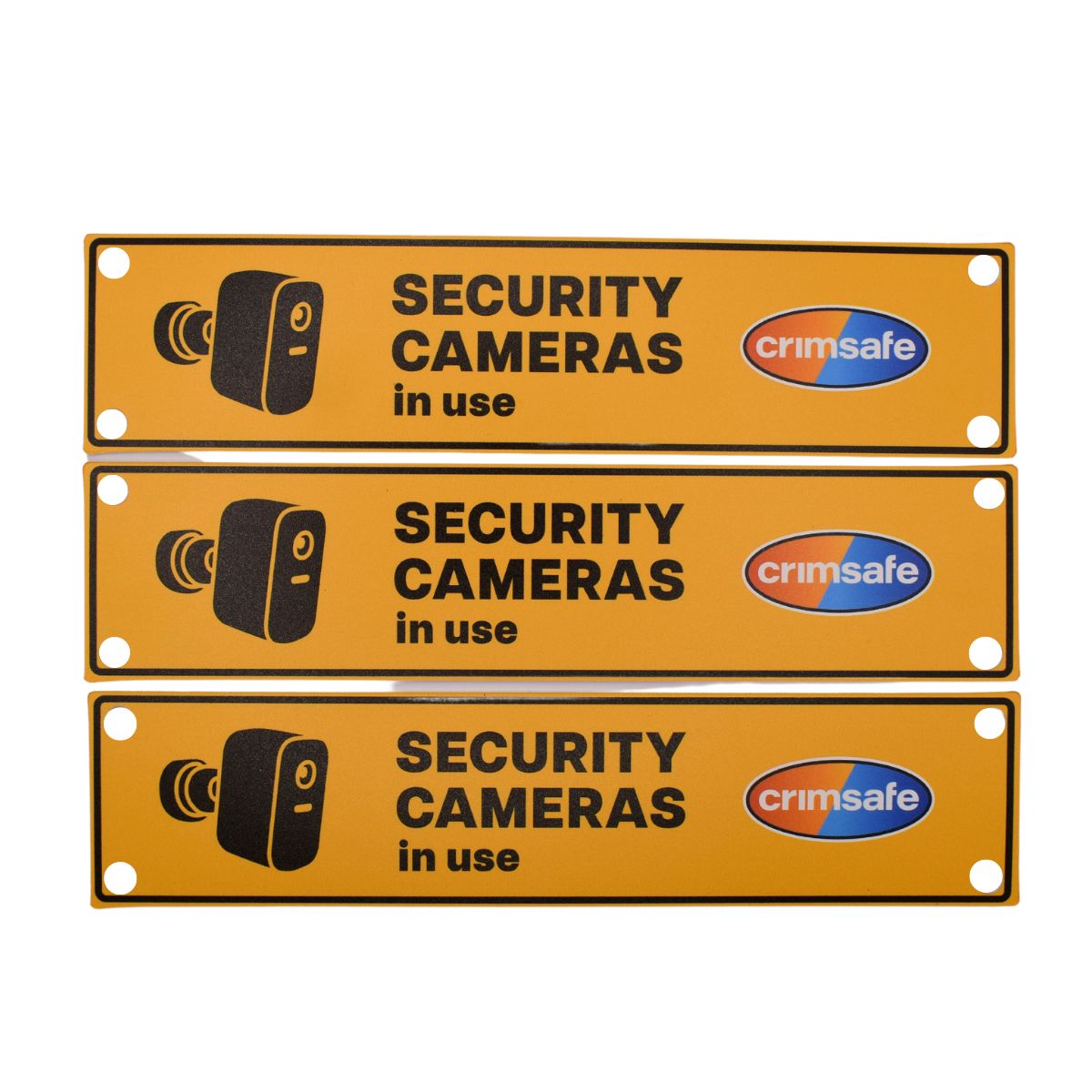 Security Cameras in Use Sign - 245x58 - Bundle of 3