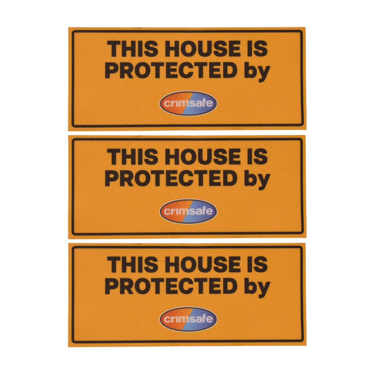 House Protected by Crimsafe Sticker - 115x50 - Bundle of 3