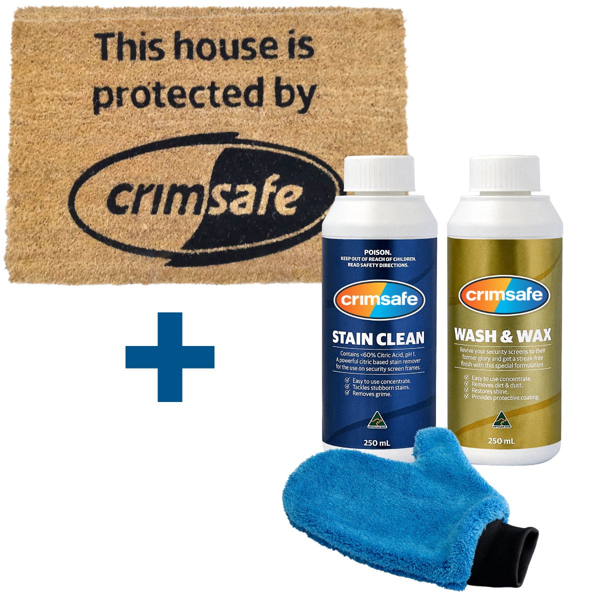 Crimsafe Doormat + Cleaning Kit Bundle A