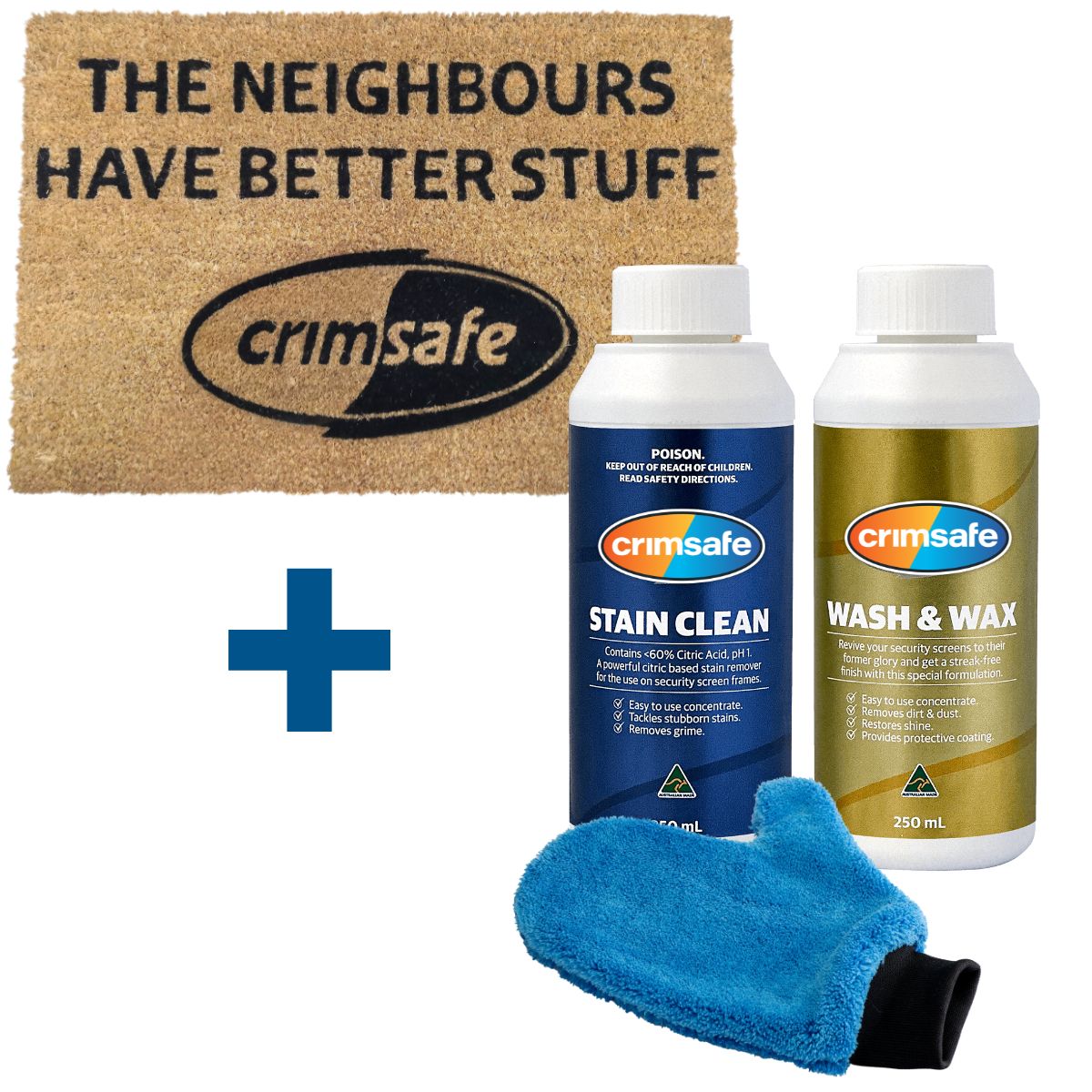 Crimsafe Doormat + Cleaning Kit Bundle B