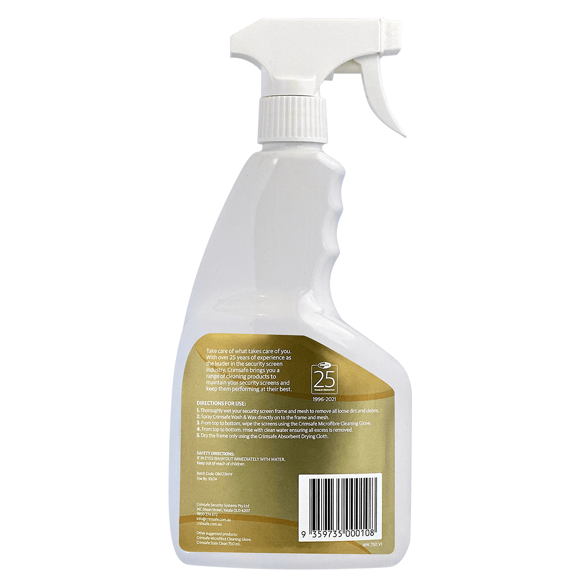 Crimsafe Wash & Wax Ready to Use - 750ml