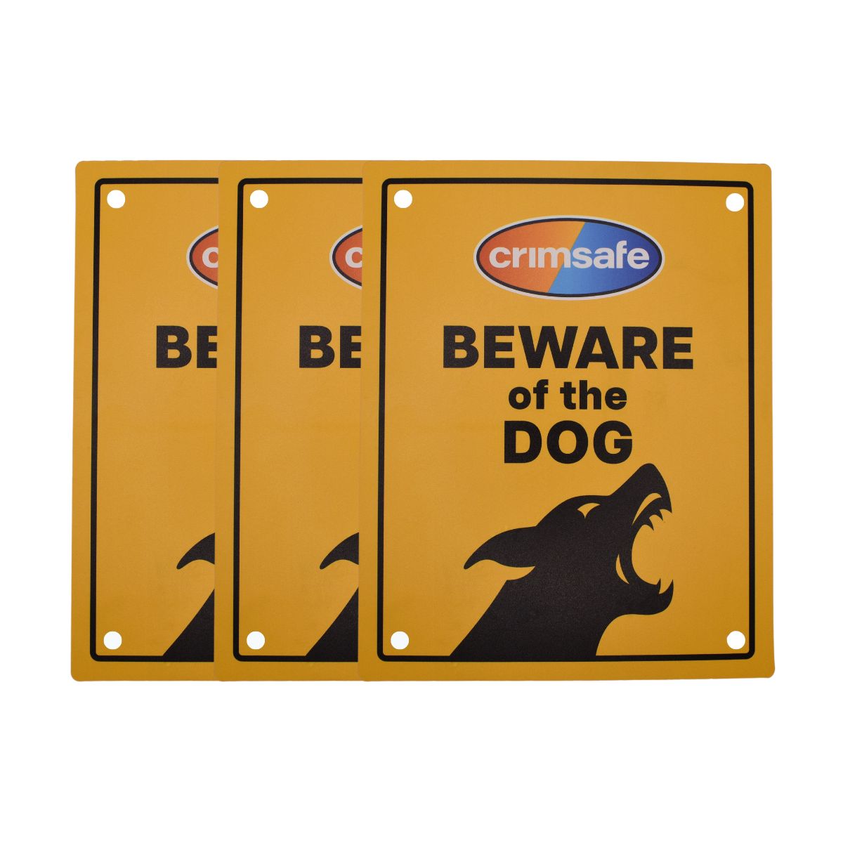 Beware of Dog Sign - 200x250 - Bundle of 3