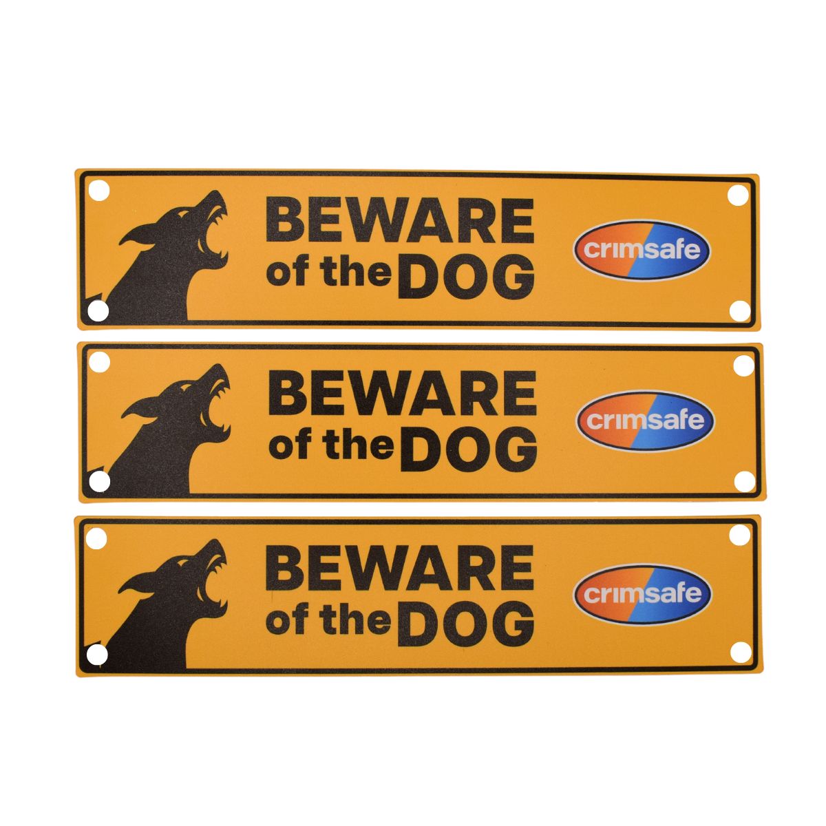 Beware of Dog Sign - 245x58 - Bundle of 3