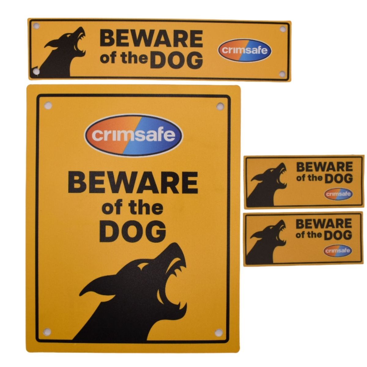 Beware of Dog - Sign & Sticker Bundle