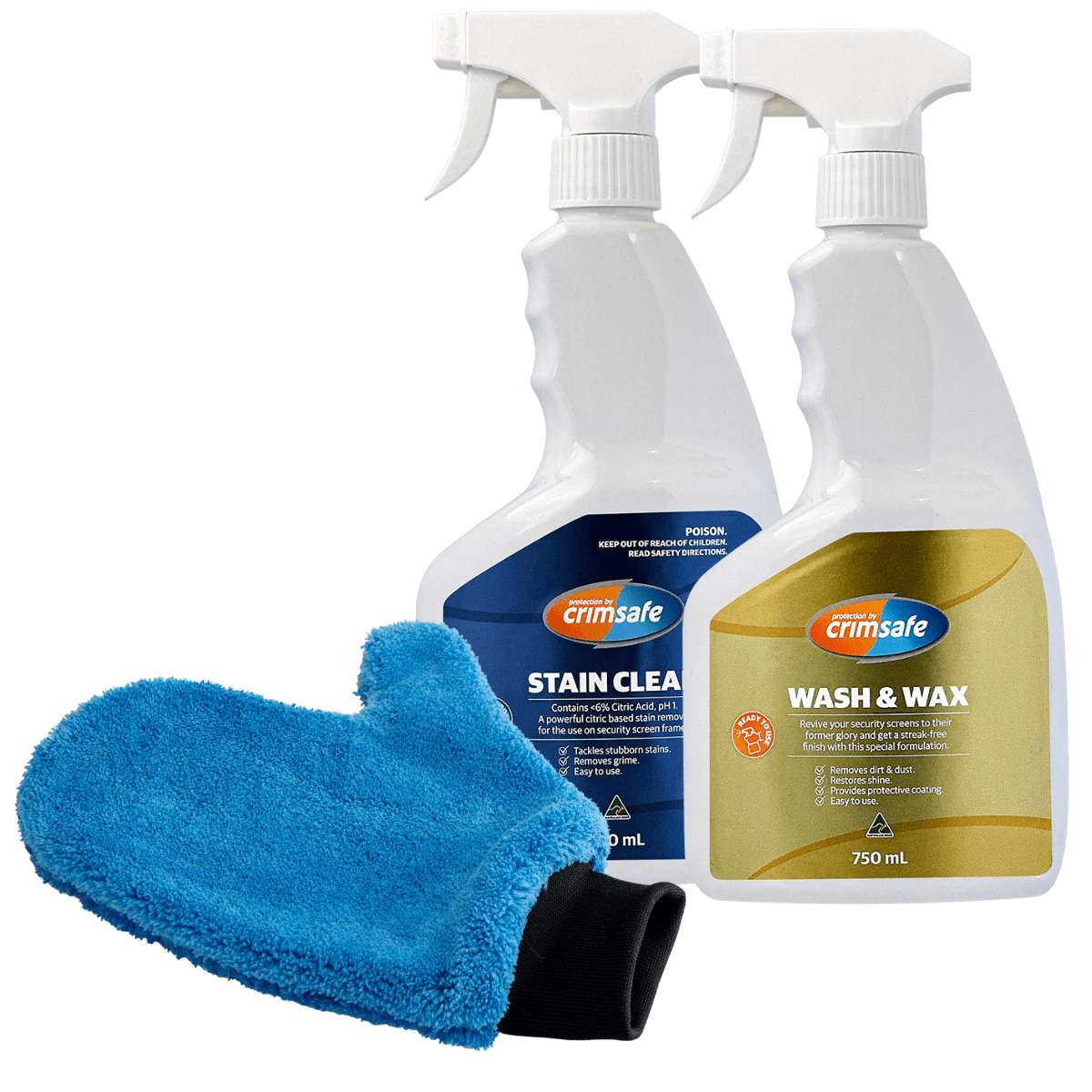 Crimsafe Ready-to-use Cleaning Kit | Security Screen Cleaner Pack ...