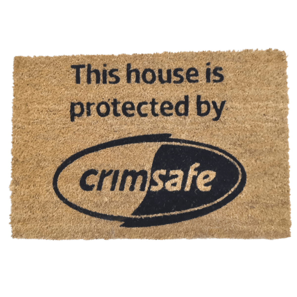 Crimsafe doormat - This house is protected by Crimsafe