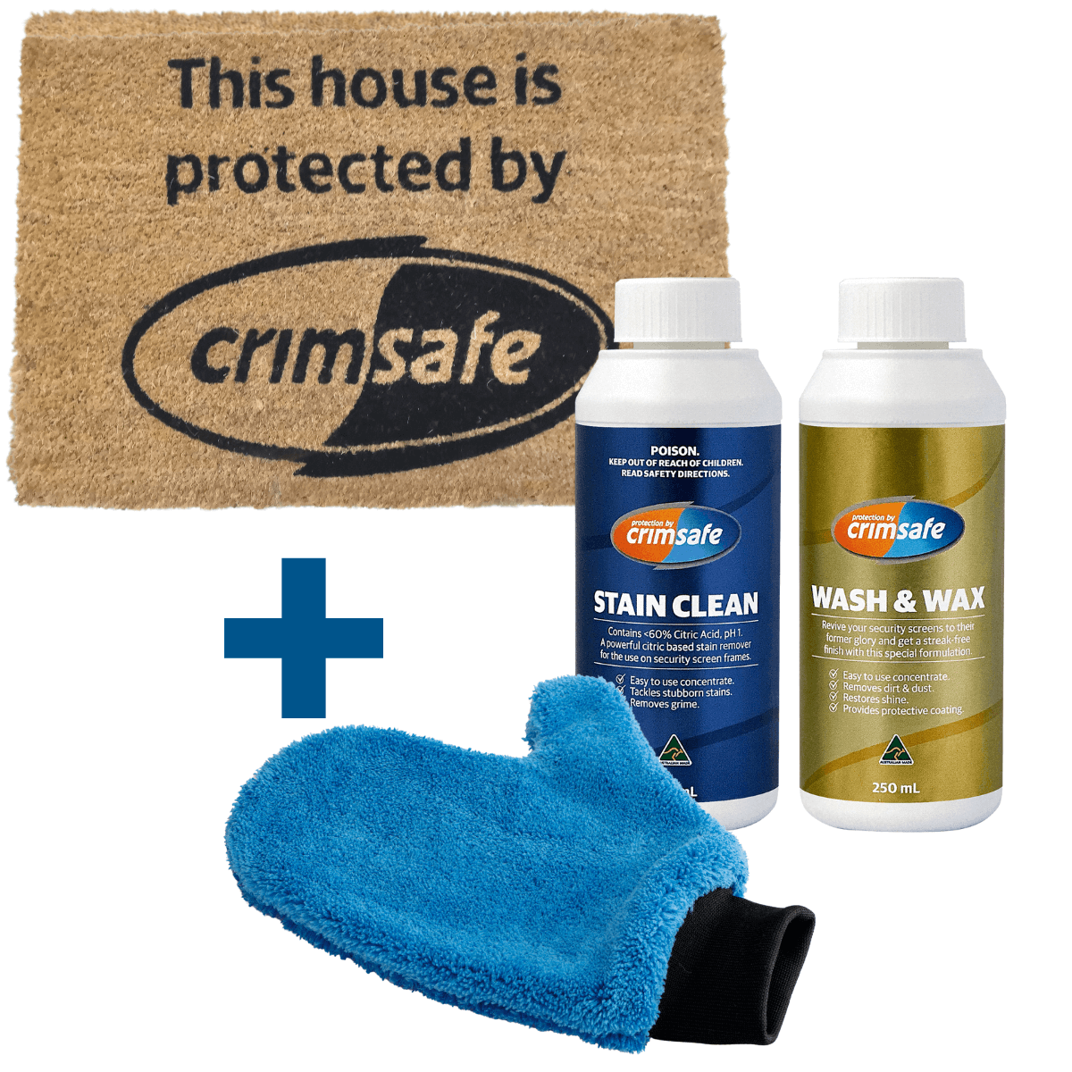 Crimsafe Doormat + Cleaning Kit Bundle A