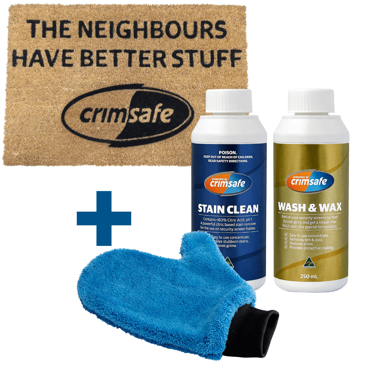 Crimsafe Doormat + Cleaning Kit Bundle B